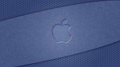 Blue background logos apple inc