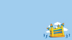 Blue background minimalistic