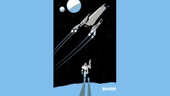 Blue background normandy science fiction fan art mass effect 