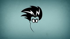 Blue background superheroes minimalistic blo0p Freakazoid