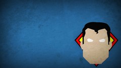 Blue background superman dc comics minimalistic blo0p