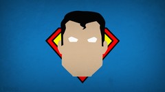 Blue background superman superheroes dc comics blo0p