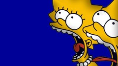 Blue background The Simpsons