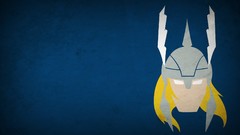 Blue background thor superheroes minimalistic blo0p marvel 