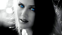 Blue black and white blue eyes