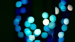 Blue bokeh chains