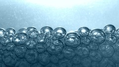 Blue bubbles spheres minimalistic