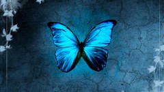 Blue Butterflies abstract