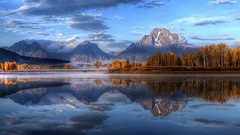 Blue calm reflections