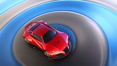 Blue cars 3D modeling