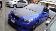 Blue cars BMW 5 Series e60