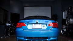 Blue cars BMW bmw m3 back view vehicles rear view cars blue 