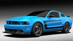Blue cars Boss 3d Ford mustang