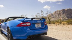 blue cars Car vehicle Jaguar XKR-S