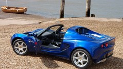 Blue cars convertible Tesla