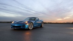 Blue cars Corvette