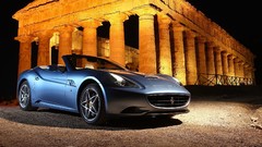 Blue cars Ferrari California