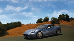 Blue cars Ferrari California