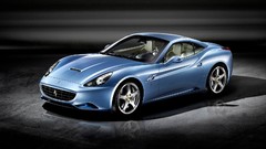 Blue cars Ferrari California