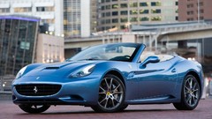Blue cars Ferrari California