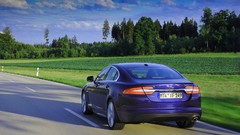 Blue cars Jaguar XF