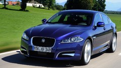 Blue cars Jaguar XF