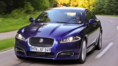 Blue cars Jaguar XF