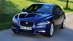 Blue cars Jaguar XF