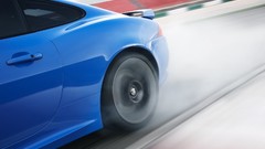 Blue cars Jaguar XKR