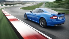 Blue cars Jaguar XKR