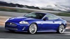 Blue cars Jaguar XKR