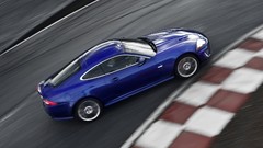 Blue cars Jaguar XKR