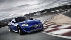 Blue cars Jaguar XKR