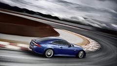 Blue cars Jaguar XKR