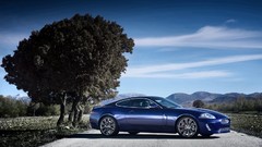 Blue cars Jaguar XKR