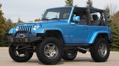 Blue cars jeep