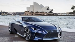 Blue cars Lexus vehicles concept art