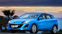 Blue cars Mazda