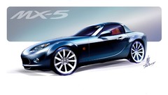 Blue cars Mazda mx-5