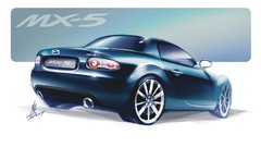 Blue cars Mazda mx-5