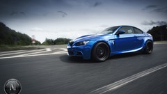Blue cars motion bmw m3 alpha