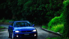 Blue cars Nissan Nissan