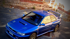 Blue cars Subaru subaru