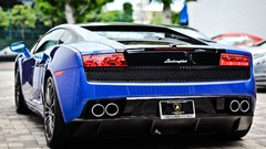 Blue cars Supercars lamborghini gallardo