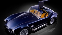 Blue cars top view vehicles open doors AC Cobra AC Cobra mk VI