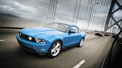 Blue cars vehicles Ford mustang Ford Mustang GT