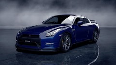 Blue cars vehicles nissan gt-r video games gran turismo 5 