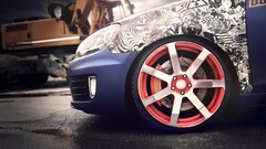 Blue cars wheel Rims Volkswagen Golf