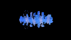 Blue City light abstract