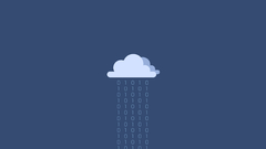 Blue clouds background binary minimalistic